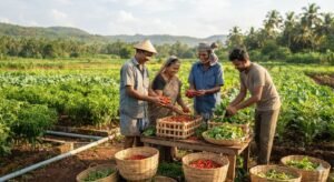 Farmers harvesting vegetables under the Goa FPO Policy 2026 framework